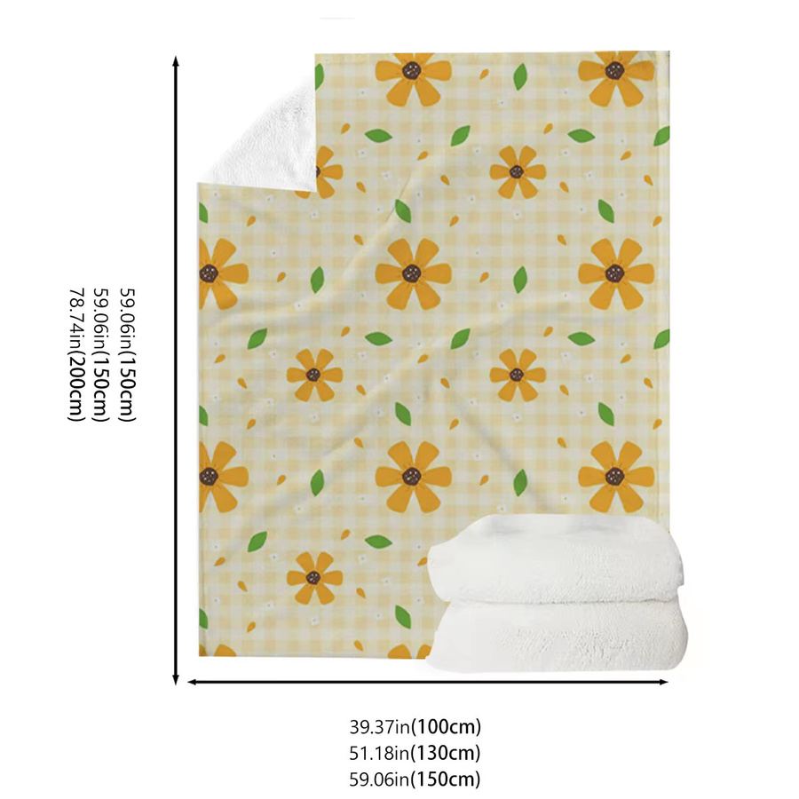 Personalisierte Outdoor-Decke von SRH mit floralem Design in Multicolour, thermisch isoliert und wasserabweisend, B/T: 150 x 100 cm - Bild 5