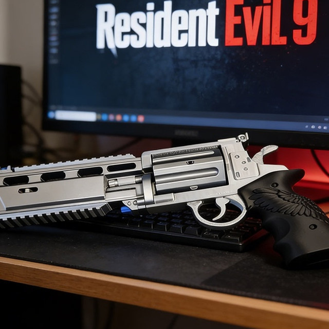 Bandai Resident Evil Leon Revolver Figur, Spiel-Zubehör, Grau - Bild 1