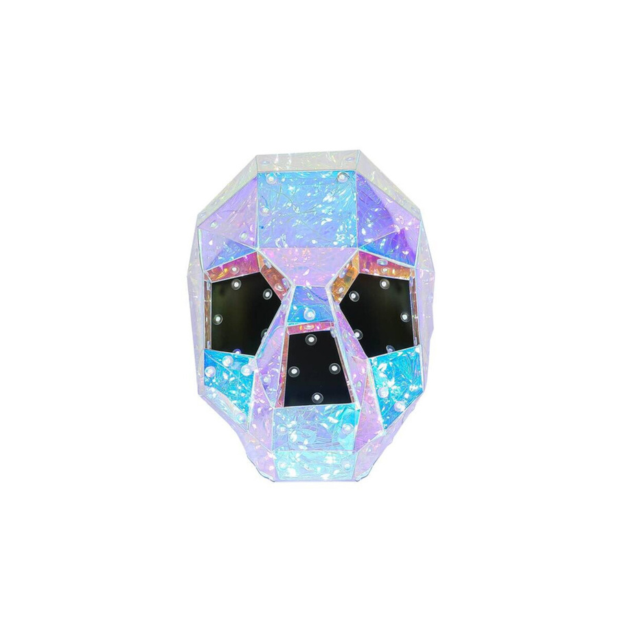 Nolo Tischleuchte Totenkopf aus Glas in Transparent mit LED und USB-Anschluss, B/T/H: 17 x 17 x 23 cm - Bild 3