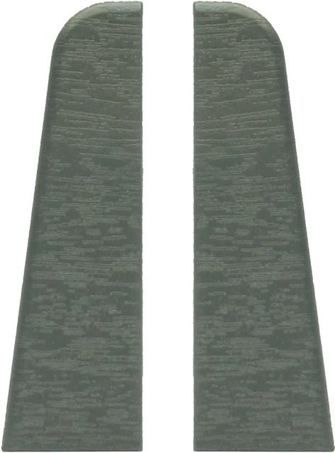 Döllken Profiles Endkappen Modern 60 Clip für Sockelleisten aus PVC in Grau, 2 Stück - Bild 1