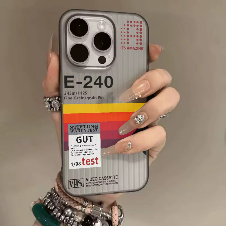 Potdemiel Handyhülle mit gewelltem Muster für iPhone 11 bis iPhone 17 Pro Max, matte Abdeckung, Multicolour - Bild 5