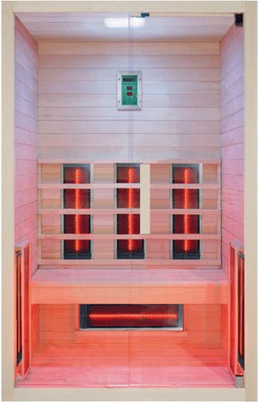 RORO Infrarotkabine ZUGSPITZ für 2 Personen aus Holz in Beige, B/H/T: 131 x 112 x 198 cm