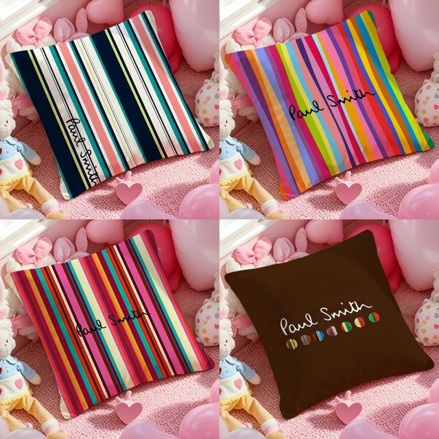 S-Smith Fashion P-Paul Kissenbezug mit Streifenmuster in Schwarz und Multicolour, quadratisch, Breite: 30,0 cm - Bild 1