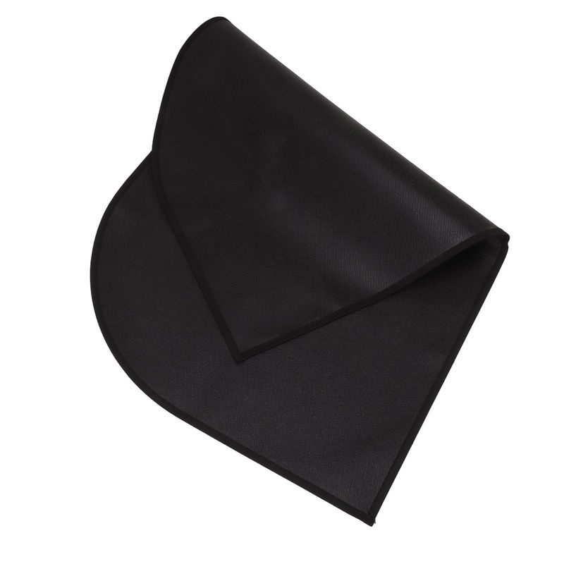Meterk Halbrunder Glasfaser Teppich Feuerfest und Rutschfest, Farbe: Schwarz, B x T: 80 x 50 cm - Bild 2