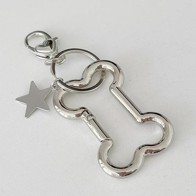 Schlüsselanhänger Knochen, grau, Unisex - Bild 1