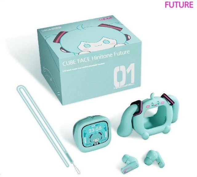 Hatsune Miku Interaktives Kabelloses Bluetooth Anime Headset, White - Bild 1