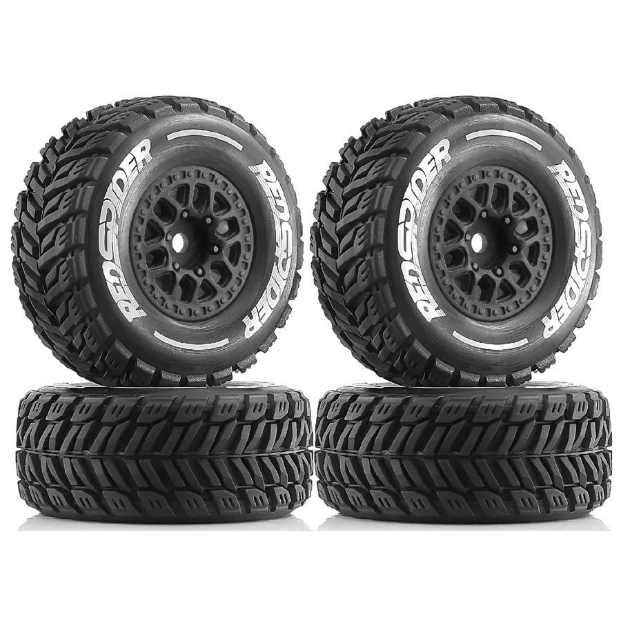 LC Racing Mini Mojave GROM 1/14 Short Truck RC Reifen Räder, 4-teiliges Set, Gummi - Bild 3