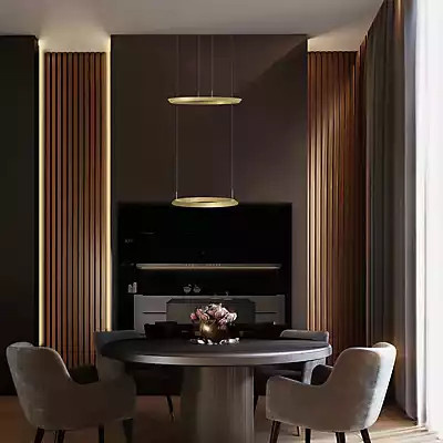 Oligo Yano LED-Pendelleuchte in Bronze mit weißem Baldachin und Tunable White (2200K - 5000K) - Bild 2