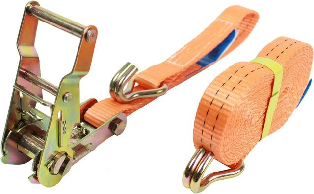 TRUTZHOLM Profi Ratschen Spanngurt 2-teiliges Set, Orange/Schwarz, Länge: 5 m, Tragkraft: 1,5 t - Bild 1