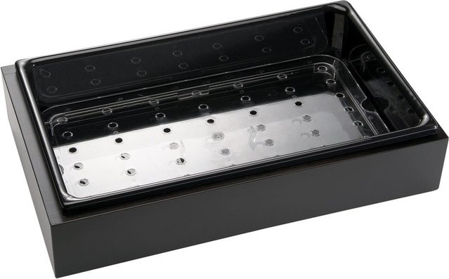 APS Eisbox FRAMES GN 1/1 in Schwarz/Silber mit 11 l Volumen, Länge: 53 cm, Breite: 32,5 cm, Höhe: 13 cm - Bild 1
