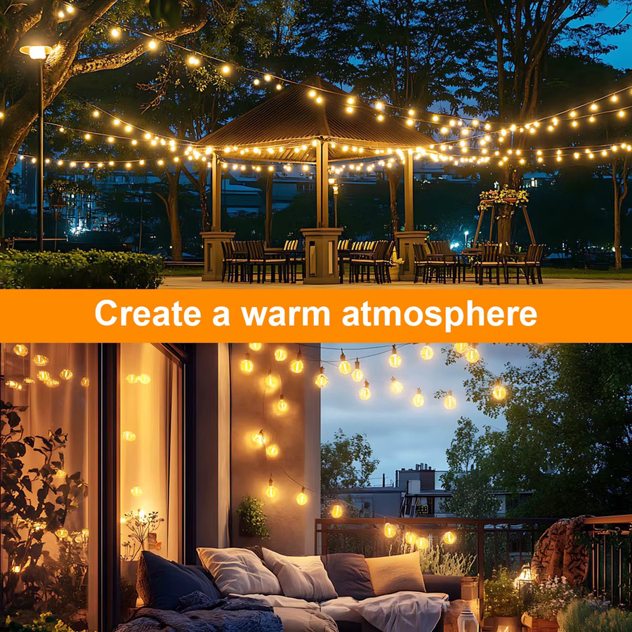 Mexllex LED Solar-Lichterkette mit Fernbedienung, IP44 wasserdicht, dimmbar und 8 Blinkmodi für Garten und Party - Bild 6