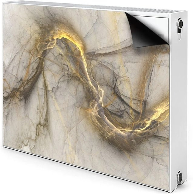 Tulup Magnetfolie für Heizkörper mit abstraktem Blitz-Design in Beige, B: 90 cm, H: 60 cm - Bild 1