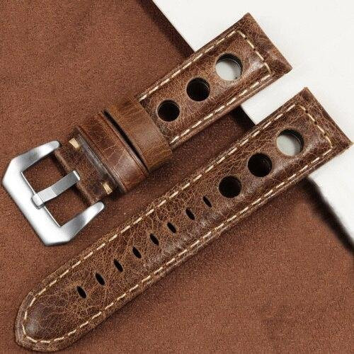 Uhrenarmband Leder, Schwarz, Unisex - Bild 1