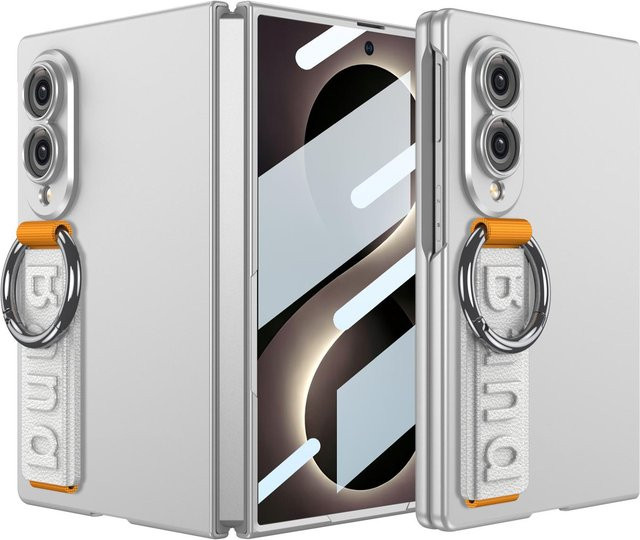 Fold8 Luxuriöse Schutzhülle für Samsung Galaxy Z Fold 8 mit elastischem Armband, Ringhalter und integriertem Bildschirmschutz, Farbe: Weiß - Bild 1