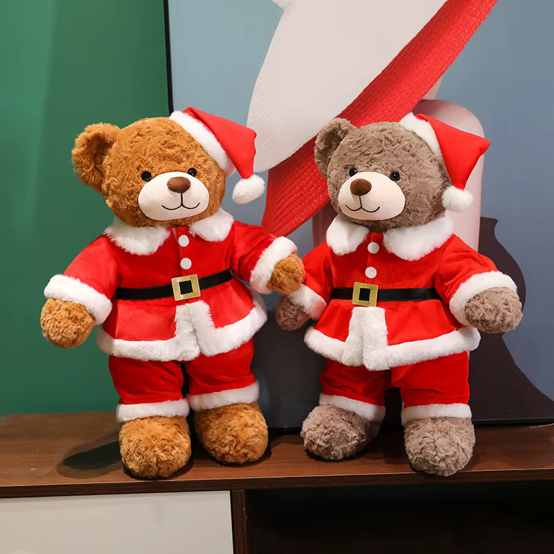 Weihnachten Bär Plüsch Kissen, Cartoon Santa Bär, Weiche Angefüllte Puppe - Bild 3