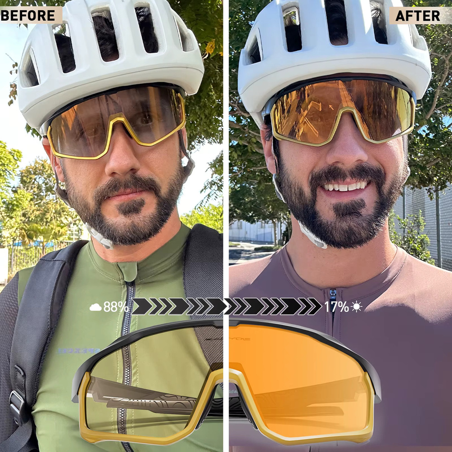 Kapvoe Sportbrille, Vollrand, Lila Golden Rot, Kunststoff - Bild 2