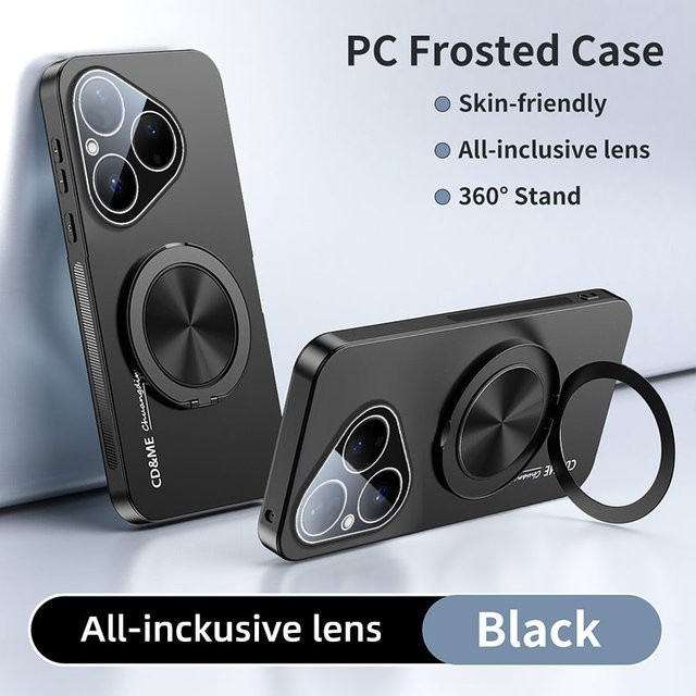 Luxus AG Matte Schutzhülle für Huawei Pura 80, 70 Ultra und 70 Pro mit magnetischem PC Frosted Design und 360-Grad-Ständer - Bild 1