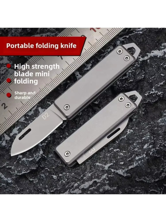 JIXIU EDC Mini Klappmesser aus Edelstahl in Schwarz für Outdoor und Camping - Bild 7