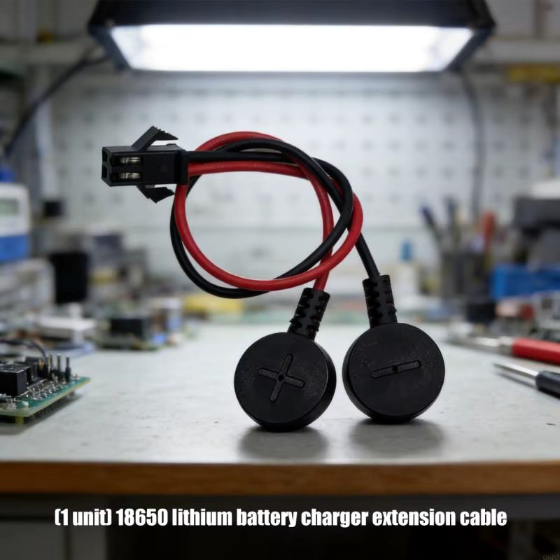 Q6PA Multifunktionales 150-mm-Schnellladekabel für 3,7-V-18650-Batterien, Schwarz - Bild 5