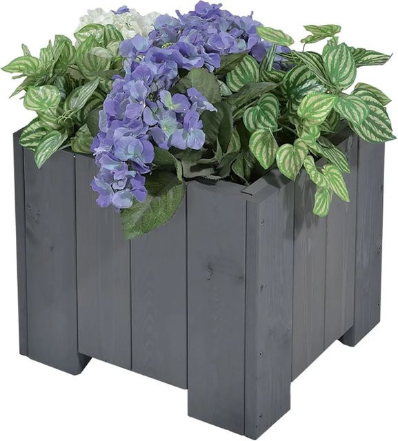 Gaspo Blumenkasten Wels in Vintage Grau mit Holzoptik, B/T/H: 35 x 45 x 45 cm - Bild 1