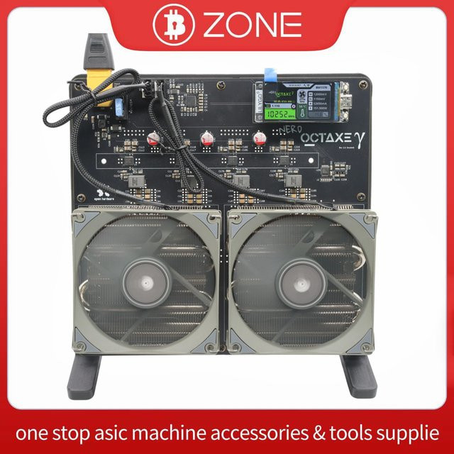 Bitaxe NerdOCTAxe Bitcoin Solo Miner mit BM1370 ASIC Chip, 9.6 Th/s, 180W, Schwarz - Bild 1