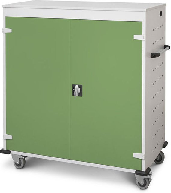 rotstahl Laptopwagen mit 30 Fächern in Hellgrün, B: 92 cm, H: 131 cm - Bild 1