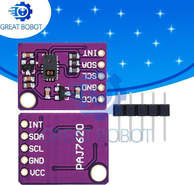 PAJ7620U2 9-Gesture-Erkennungsmodul mit I2C-Schnittstelle von baishundianzi in Lila für Arduino-Interaktionsprojekte - Bild 1