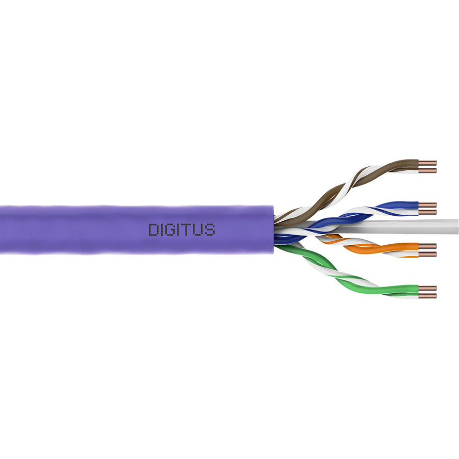 Digitus Cat.6 U/UTP Verlegekabel Ethernet/LAN simplex, Farbe: Lila, 100 m - Bild 1