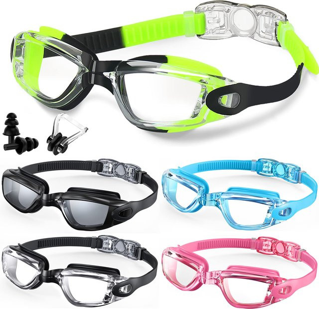 JoyMaySun Schwimmbrille beschlagfrei mit Nasenclip und Ohrstöpseln - Bild 1