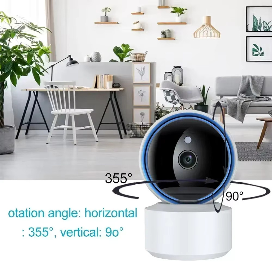 Tuya Smart Home WIFI PTZ Kamera 1080P HD Indoor Baby Monitor mit Nachtsicht in Weiß - Bild 3