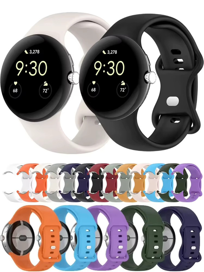 Google Uhrenarmband Silikon, Schwarz, Unisex - Bild 6