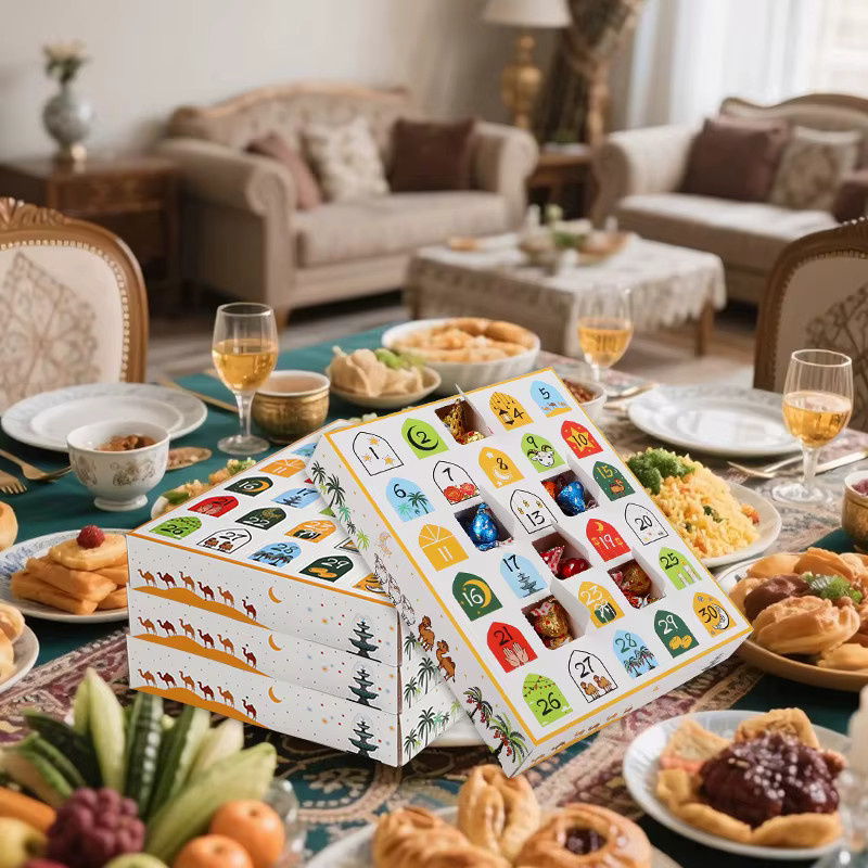 Ramadan Adventskalender-Boxen aus Papier mit orientalischem Design, Mehrfarbig, 30-Tage-Countdown Geschenkboxen für Eid Al Fitr - Bild 4