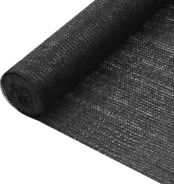 vidaXL Zaunblende aus HDPE in Schwarz, semi-transparent, B: 120 cm, L: 1000 cm - Bild 1