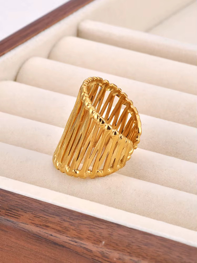 Lokaer Ringe, Edelstahl, Gold, Damen - Bild 2