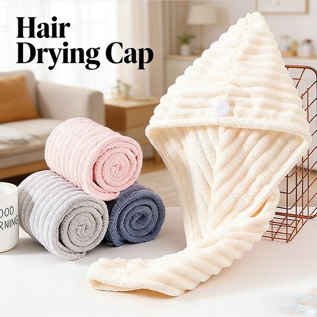 Mikrofaser-Haartrocknungskappe für Damen, schnelltrocknend, Anti-Frizz - Bild 1