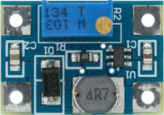 AITEXM ROBOT SX1308 DC-DC Step-Up Boost Wandler Modul in Blau, einstellbarer Leistungsregler 2-24V auf 2-28V mit 2A - Bild 1