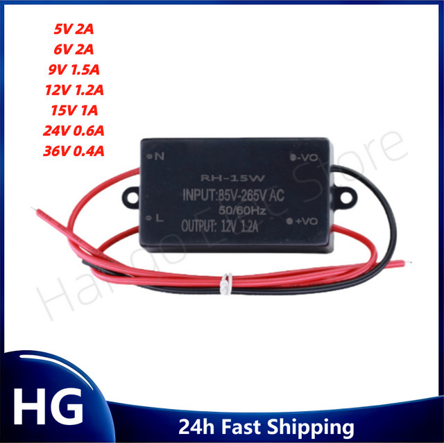 Isoliertes AC-DC Schaltnetzteil Modul zur Spannungsstabilisierung AC 85-220V auf DC 5V 6V 9V 12V 15V 24V 36V in Schwarz - Bild 1