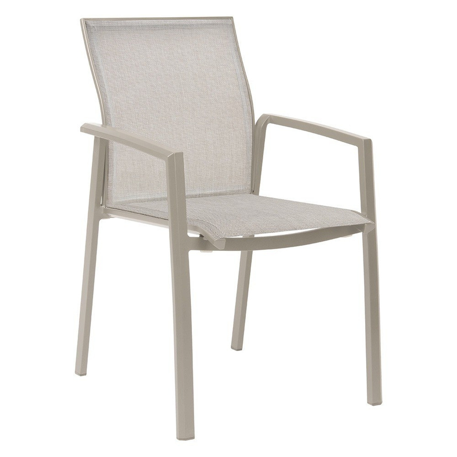 Stern Gartenmöbel-Set 7-teilig aus Aluminium in Greige mit Penta Tisch 220 cm und 6 Kari Stühlen - Bild 2