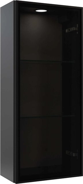 Pelipal Vitrinenschrank Quantum 05 Anthrazit mit Rauchglas und LED-Beleuchtung, Breite: 30 cm, Höhe: 170 cm - Bild 1