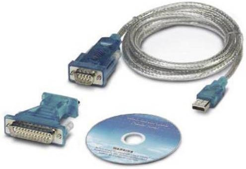 Phoenix Contact 2881078 CM-KBL-RS232/USB SPS-Kabel in Blau mit USB-C Anschluss - Bild 1