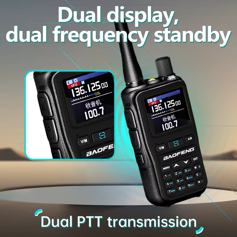 Baofeng UV-5R Mini Dual-Band Walkie Talkie Set mit USB-C Ladefunktion, Schwarz, 2 Stück - Bild 5