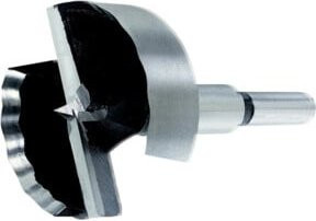 Fisch Forstnerbohrer Type 0317 Wave Cutter in Silber, Durchmesser: 35 mm, Gesamtlänge: 90 mm, Schaftdurchmesser: 10 mm - Bild 1