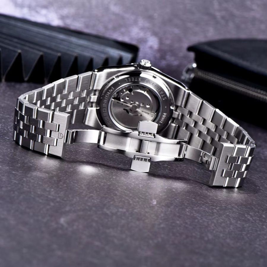 PAGANI DESIGN Armbanduhr, mechanisch, Edelstahl, Saphirglas, Weiß, Herren - Bild 5