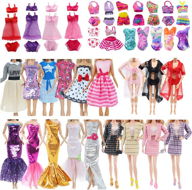 KIEKA Puppenkleidung, 4-teiliges Set, modische Outfits, Sport, Bunt / Mehrfarbig - Bild 1