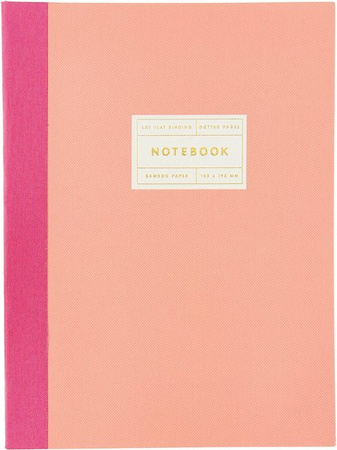Rico Design Paper Poetry Notizbuch mit Punktraster in Koralle aus Bambuspapier