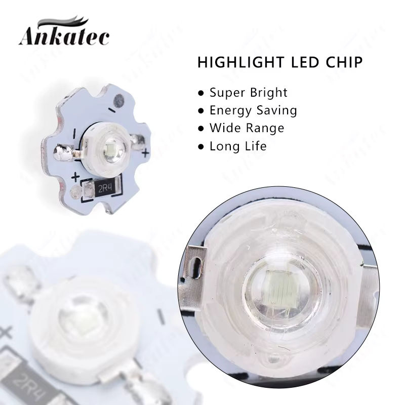 10 Stück ankatec Hochleistungs-LED-Lampenperlen mit Aluminium PCB für DC 5 V 12 V 24 V (1 W 3 W) - Bild 4