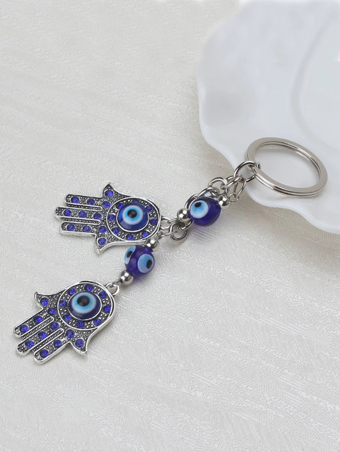 Schlüsselanhänger Lucky Eye, Fatima Hamsa Hand, Unisex - Bild 2