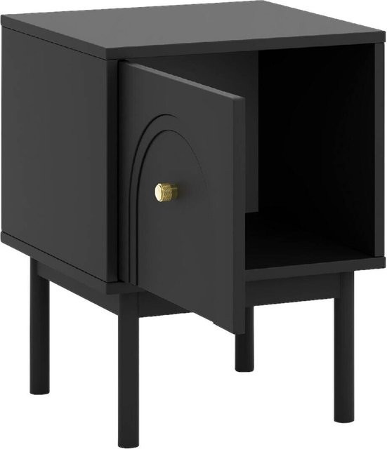 Nachtkonsole WIPMEB modern in Schwarz und Gold Optik B/H/T: 41,5 x 39 x 53,5 cm - Bild 1