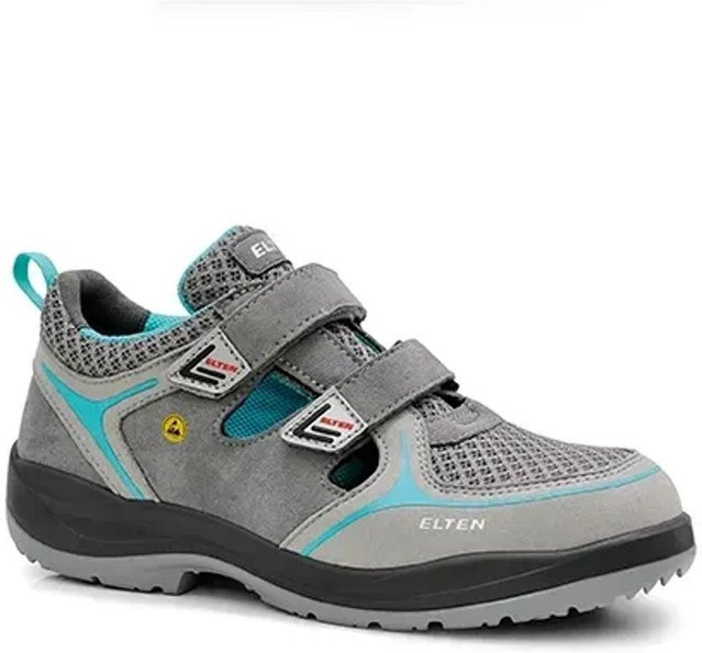 Elten Damen Sicherheitssandale Mila Easy S1 in Grau und Türkis, Größe 42 - Bild 1