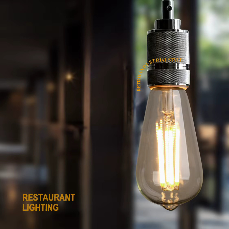 BrandRetro Edison-Glühbirne ST64 Vintage Filament-Glühlampe E27 220V Warmweiß Transparent - Bild 2